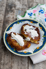 Fresh homemade potato pancakes