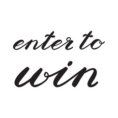 Enter to win. Banner for social media contests.