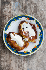 Fresh homemade potato pancakes