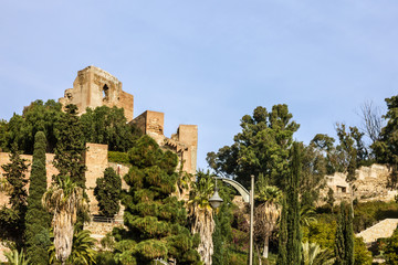 Malaga, Spain, Alcazaba fortress. Andalusia