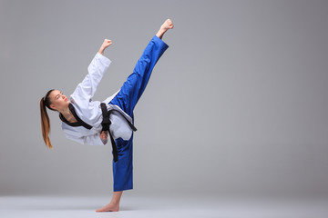 The karate girl with black belt  © master1305