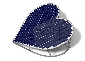 heart shaped solar panel