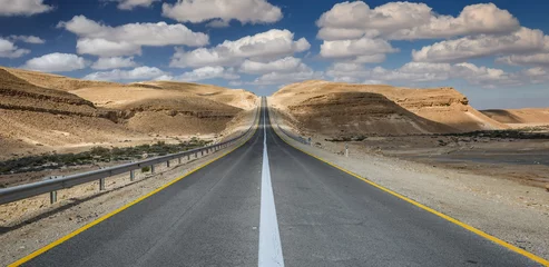 Foto auf Acrylglas Wüstenstraße in der Nähe von Eilat, Israel © sergei_fish13
