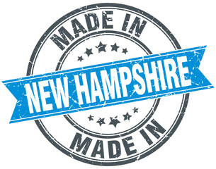 made in New Hampshire blue round vintage stamp