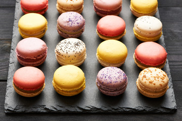 French delicious dessert macaroons