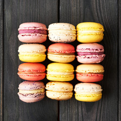 French delicious dessert macaroons