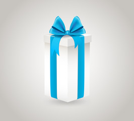 Gift box with ribbon bow