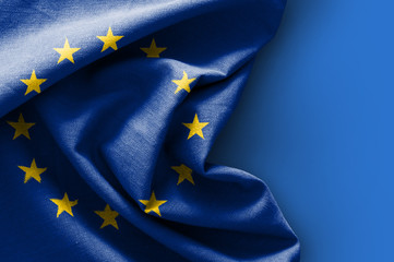 Flag of Europe on blue background
