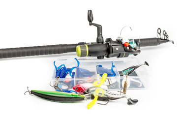 Fishing rod and baits set