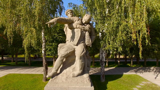 Monument Stay in Mamayev Kurgan memorial complex in Volgograd,  Stalingrad