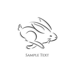 Rabbit logo outline