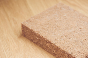 compressed thermal insulating hemp fiber panels