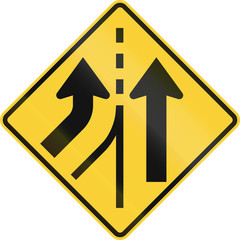 Fototapeta premium United States MUTCD road sign - Intersection with merge