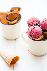Homemade Fresh Healthy Ice Cream from Berries