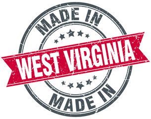 made in West Virginia red round vintage stamp