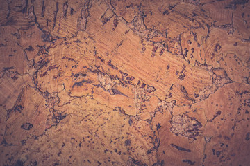 Brown vintage cork board texture background. Empty bulletin Board.
