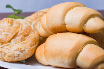 Bread rolls closeup 