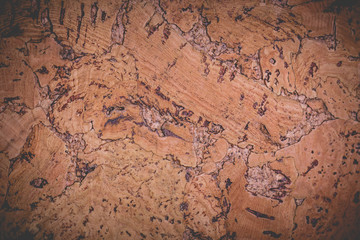 Brown vintage cork board texture background. Empty bulletin Board.
