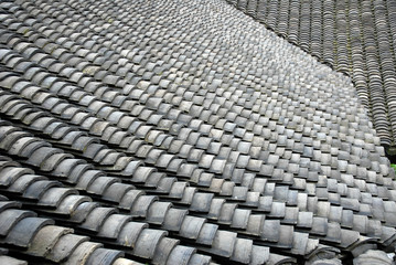 Shanghai, typical roof at the Xitang ancient town.