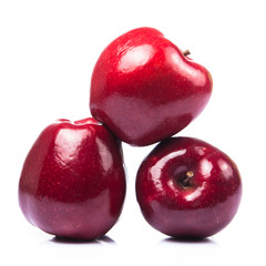 red apples isolated on a white background