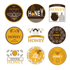Badges and labels design for bee design