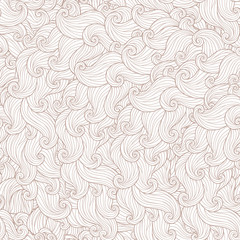 Hand drawn seamless wave background.