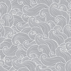 Abstract hand-drawn pattern, waves background.
