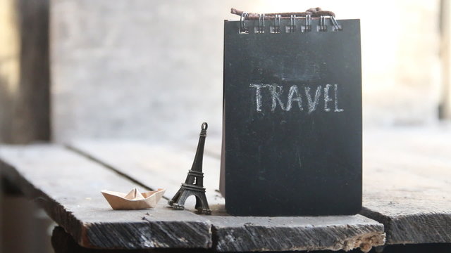 Travel inscription. Travel the world idea.