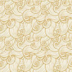 Abstract hand-drawn pattern, waves background.