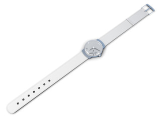 Women's wrist watch isolated on a white background. 3d rendering