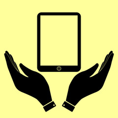 Concept icon with hands