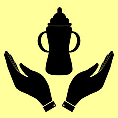 Concept icon with hands