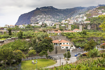 Fototapeta na wymiar Camara de Lobos is a city in the south-central coast of Madeira,