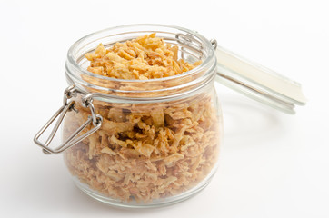 Vorratsglas mit Röstzwiebeln