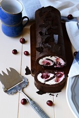 Chocolate cherry roll