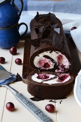 Chocolate cherry roll