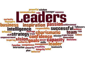 Leaders, word cloud concept 4