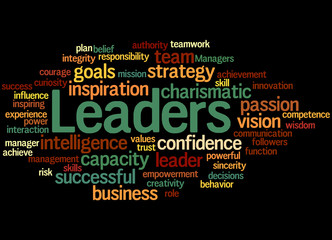 Leaders, word cloud concept 6