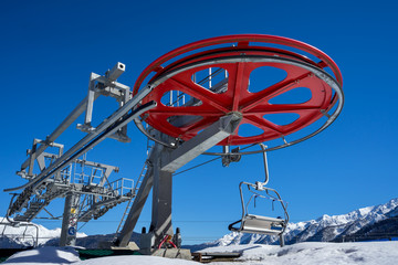Ropeway in the mountains