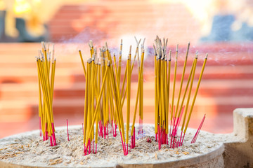 Incense burning at Asian Temple