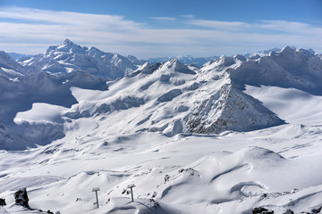Naklejka premium Landscape of the mountains on the North Caucasus
