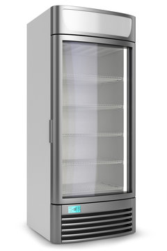 vertical showcase freezer refrigerator
