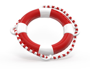 lifebuoy isolated on a white background.
