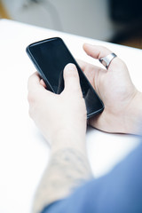 Young man with smartphone
