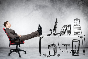 Businessman sitting on chair