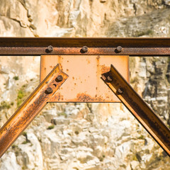 Old rusty iron structure