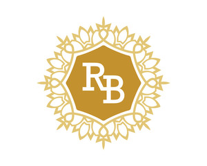 RB initial royal letter logo