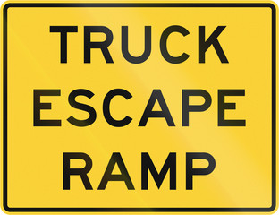 United States MUTCD warning road sign - Truck escape ramp