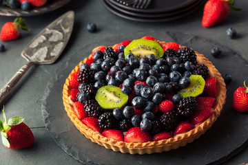 Homemade Key Lime Fruit Tart