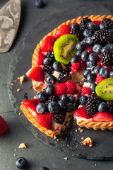 Homemade Key Lime Fruit Tart